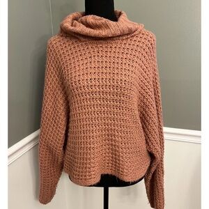 Express Handknit Chunky Sweater Pink Women's Size Small